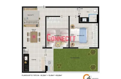 Apartamento com 2 dormitórios à venda, 66 m² por r$ 285.000,00 - bonfim paulista - ribeirão preto/s
