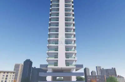 Apartamento de 55m² com 1 suíte e varanda gourmet com churrasqueira no marapé em santos