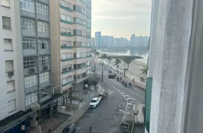 Apartamento mobiliado à venda de 55m2, 2 quartos, vista mar na praia do gonzaguinha / são vicente