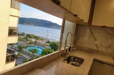 Apartamento frente mar com 2 quartos, porteira fechada no bairro aparecida em santos.
