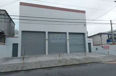 Galpão para locação de 745m² com mezanino localizado no parque são vicente, em são vicente