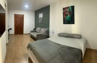 Apartamento flat mobiliado, 38 m², 1 quarto, bairro centro de são vicente