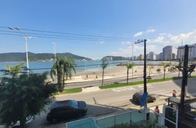 Apartamento frente mar de 1 quarto com dependência de empregados em são vicente