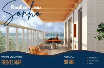 Apartamento de 2 dormitórios frente mar no jd. real