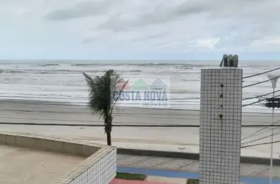 Apto 2 dormitórios com suíte e varanda gourmet frente mar no centro de mongaguá ? vista incrível
