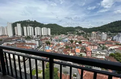 Apartamento com vista incrível a 500m da praia no marapé ? 1 suíte e sala ampla