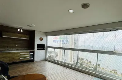 Amplo 3 dormitórios com varanda gourmet e vista mar em todos os quartos na ponta da praia