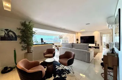 Sofisticação e conforto: 3 dorms, 2 suítes e sala integrada à varanda gourmet na ponta da praia