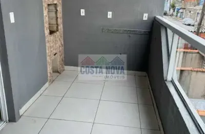 Casa no bairro ribeiropólis em praia grande, 2 quartos, 2 banheiros, 1 vaga de garagem