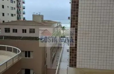 Apto vista mar com  2 dormitório sendo uma suíte, no canto do forte