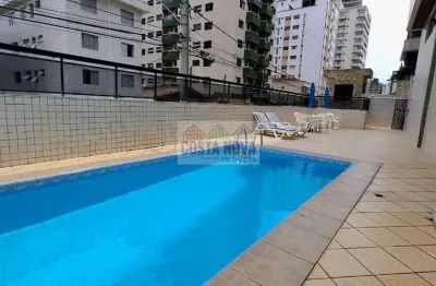 Apartamento com 2 dormitórios e vista mar na tupi- praia grande - sp