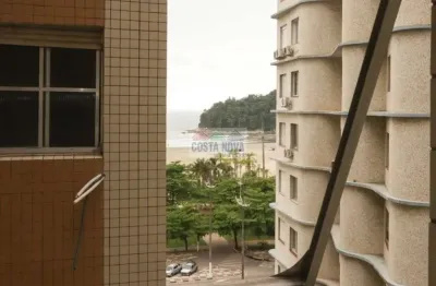 Apartamento 1 quarto vista para o mar - josé menino - santos - quebra mar