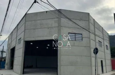 Galpão para alugar, 350 m² por r$ 9.000,00/mês - jardim aclimação - praia grande/sp