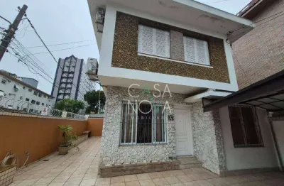 Sobrado com 3 dormitórios para alugar, 145 m² por r$ 5.800,00/mês - campo grande - santos/sp
