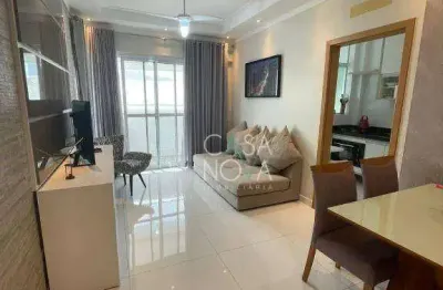 Apartamento com 2 dormitórios para alugar, 81 m² por R$ 7.100,00/mês - Campo Grande - Santos/SP