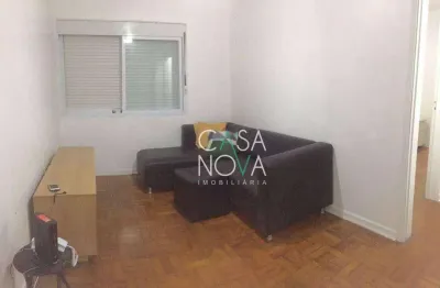 Apartamento com 1 dormitório para alugar, 48 m² por r$ 2.500,00/mês - embaré - santos/sp