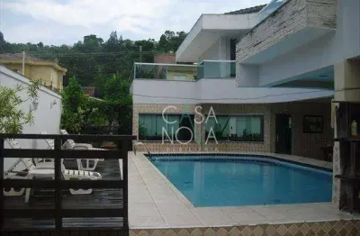 Sobrado com 3 dormitórios à venda, 433 m² por r$ 3.500.000,00 - morro de nova cintra - santos/sp