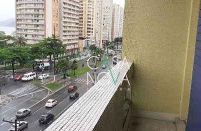 Apartamento com 2 dormitórios para alugar, 111 m² por r$ 4.500,00/mês - josé menino - santos/sp