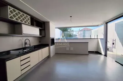 Casa sobreposta alta a venda com 290m², 4 suítes, 2 vagas no embaré em santos