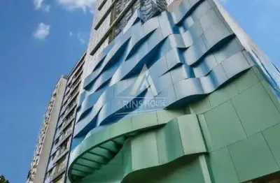 Apartamento studio mobiliado na quadra da praia a venda na pompéia em santos/sp