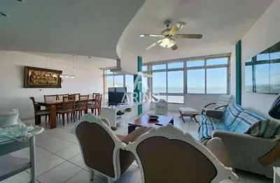 Apartamento frente mar a venda com 130 metros, 2 quartos no embaré - santos - sp