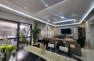 Apartamento a venda com 160m², 3 suítes, 2 vagas na vila rica em santos