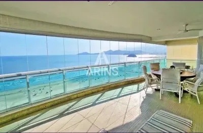 Apartamento a venda com 475m² 4 suítes 5 vagas frente mar - gonzaga em santos/sp