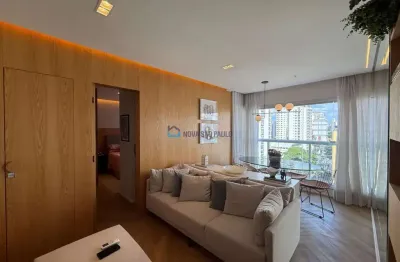 Aceita pet!!! apartamento semi mobiliado - 45m2 - av jandira, 268 - 500m para shopping ibirapuera.