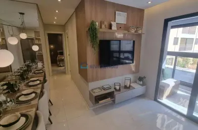 Apartamento novo 57,35m², suíte, varanda gourmet,1 vaga, lazer! 950m do pq. aclimação