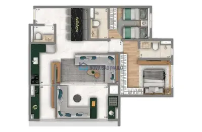 Apartamento 84 m, 2 dormitorios, 1 suite , 1 vaga - mooca