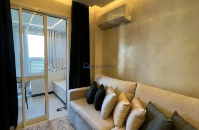 Apartamento studio à venda no brooklin, mobiliado, 43m²