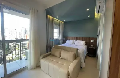 Studio com varanda, mobiliado à venda, na vila olimpia