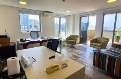 Sala comercial mobiliada de 66m², com amplo terraço e 1 vaga - top towers offices