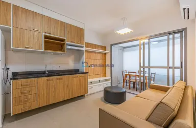 Brooklin venda 54m² totalmente mobiliado 2 quartos 1 suíte 1 vaga  piscina  academia