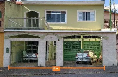Sobrado comercial ou residencial com 4 dormitórios sendo 01 suíte, 2 banheiros sociais, 1 lavabo, living integrado com sacada, cozinha, área de serviç