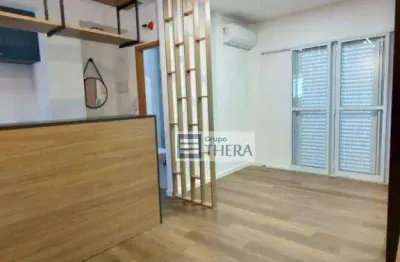 Studio com 1 dormitório para alugar, 30 m² por r$ 3.659,94/mês - jardim - santo andré/sp