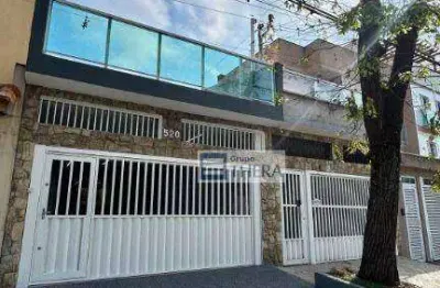 Sobrado com 3 dormitórios à venda, 278 m² por r$ 1.060.000,00 - vila pires - santo andré/sp