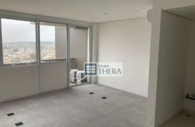 Sala para alugar, 101 m² por r$ 5.923,00/mês - vila homero thon - santo andré/sp