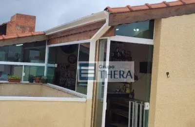 Cobertura com 2 dormitórios à venda, 84 m² por r$ 430.000,00 - vila humaitá - santo andré/sp