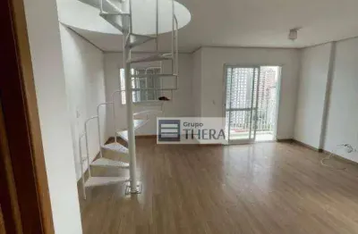 Cobertura com 3 dormitórios para alugar, 142 m² por r$ 7.349,59/mês - jardim - santo andré/sp