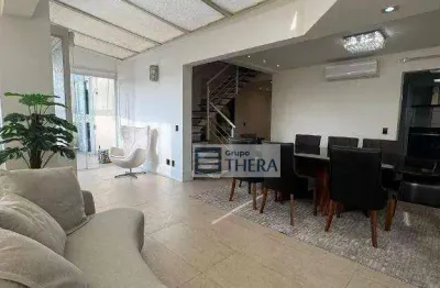Cobertura com 3 dormitórios para alugar, 227 m² por r$ 12.775,00/mês - centro - santo andré/sp