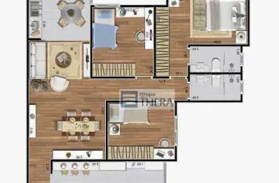 Apartamento com 3 dormitórios à venda, 91 m² por R$ 1.266.000 - Santo Antônio - São Caetano do Sul/SP