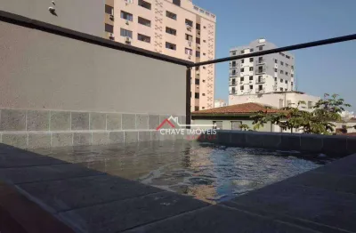 Village com 2 dormitórios à venda, 116 m² por r$ 650.000 ou locação por r$ 6.000,00 - marapé - santos/sp