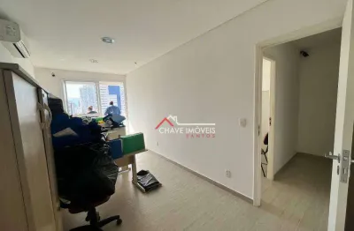 Sala, 48 m² - venda por r$ 500.000,00 ou aluguel por r$ 5.000,01/mês - boqueirão - santos/sp