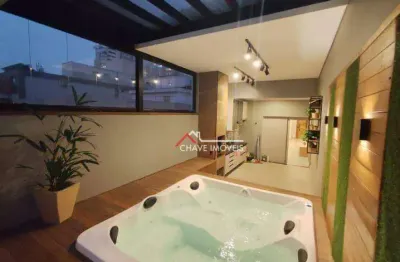 Cobertura com 3 dormitórios à venda, 191 m² por r$ 1.849.000,00 - campo grande - santos/sp