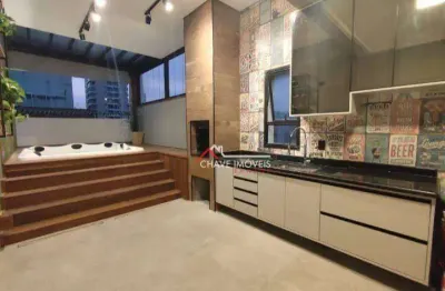 Cobertura com 3 dormitórios à venda, 191 m² por r$ 1.810.000,00 - campo grande - santos/sp