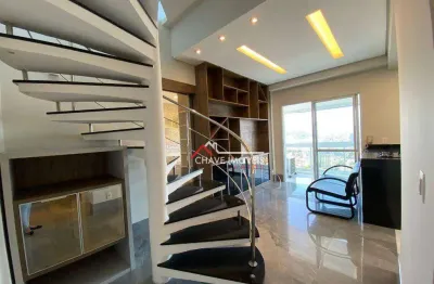 Cobertura com 2 dormitórios para alugar, 96 m² por R$ 7.682,02/mês - Boqueirão - Santos/SP