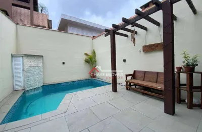 Sobrado triplex  com 4 dormitórios à venda, 180 m² por r$ 1.500.000 - embaré - santos/sp