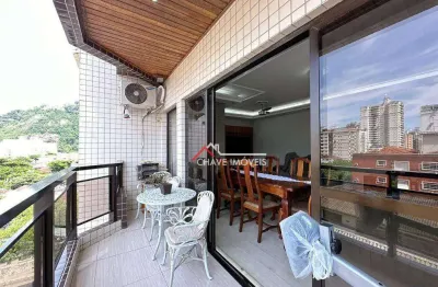 Apartamento com 3 dormitórios à venda, 135 m² por r$ 910.000,00 - campo grande - santos/sp