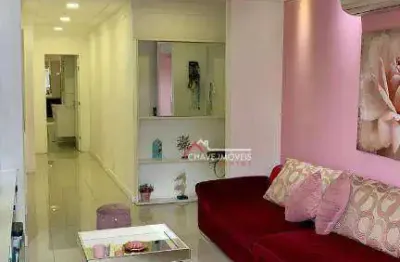 Apartamento com 3 dormitórios à venda, 120 m² por r$ 1.050.000,00 - boqueirão - santos/sp